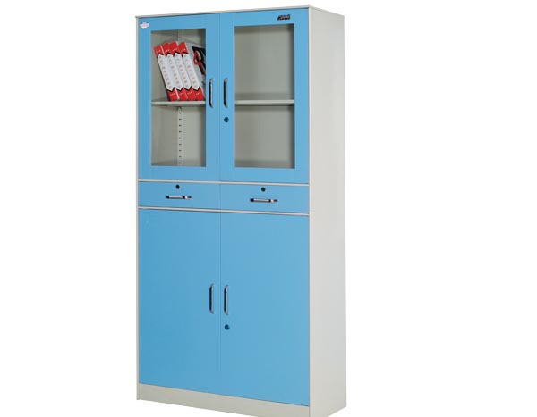 圓邊二屜玻璃多用柜MOD.YJ-C69-2